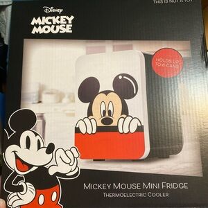 Disney Mickey Mouse Mini Fridge in Black, White & Red